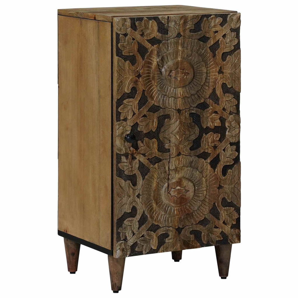 Sideboard mit Speicher Braun 40 x 33,5 x 75 cm Massivholz Mango