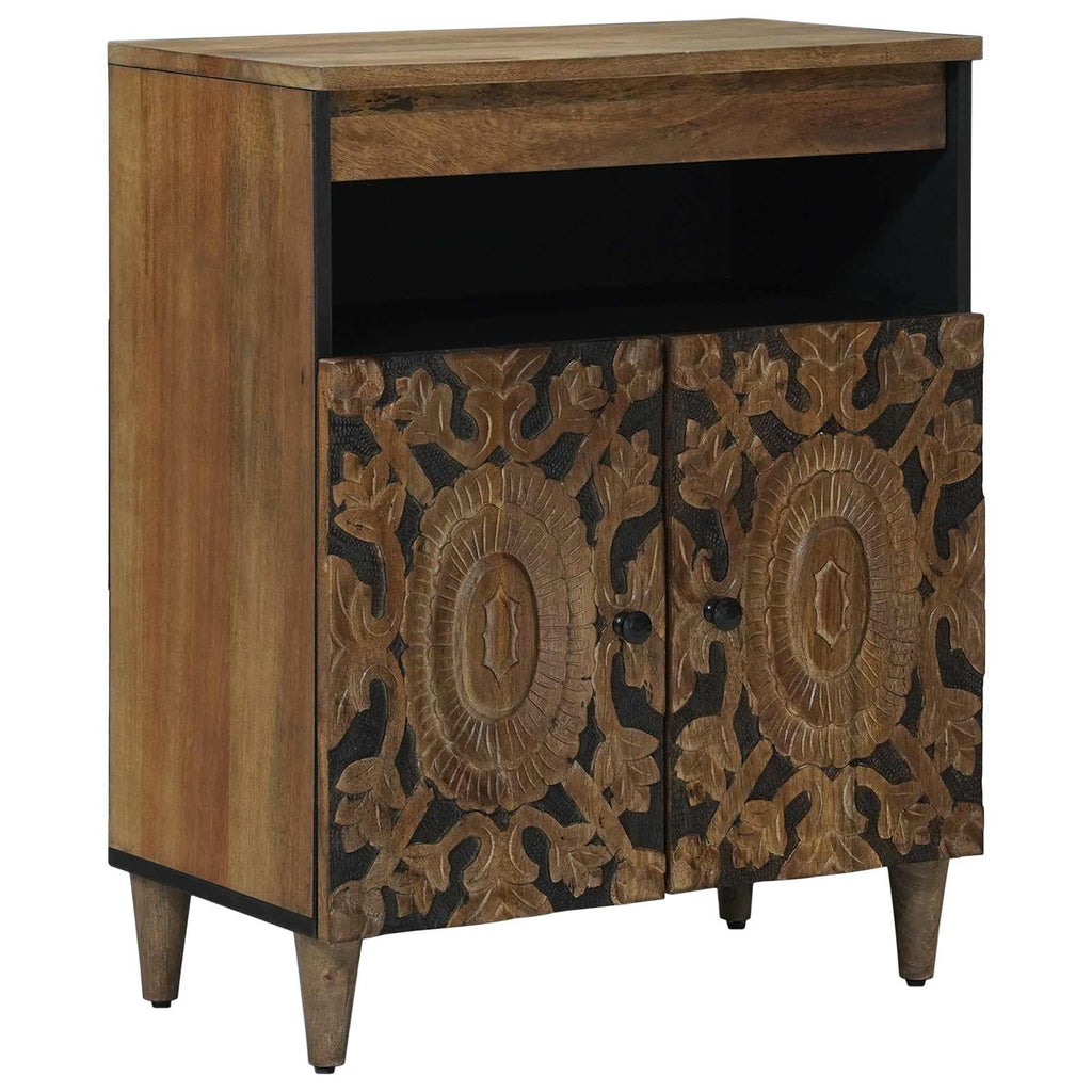 Sideboard mit Speicher Braun 60 x 33,5 x 75 cm Massivholz Mango