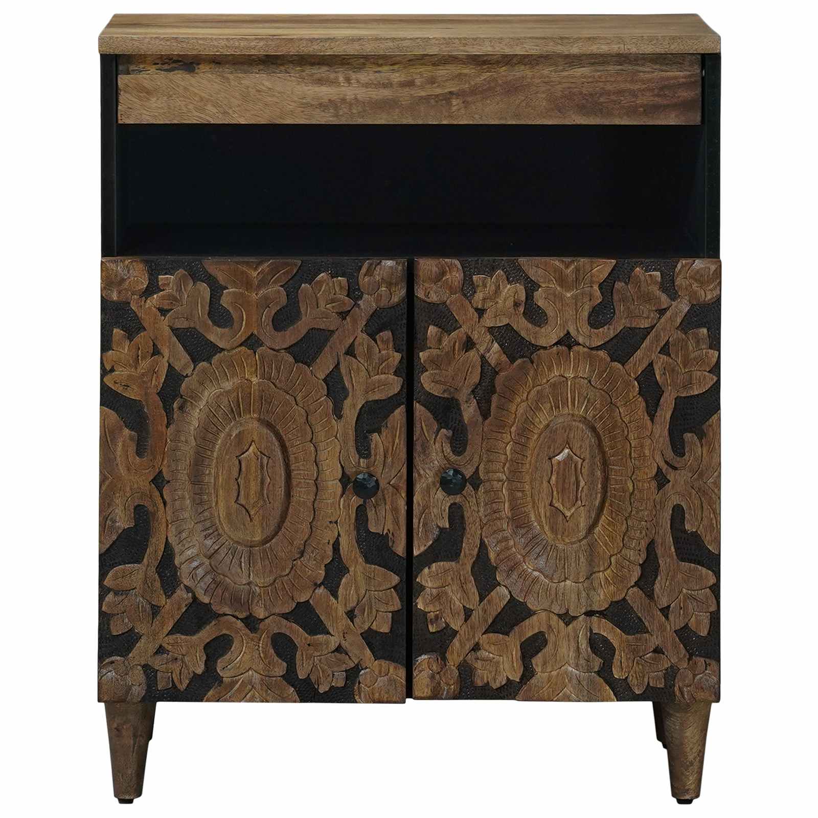 Sideboard mit Speicher Braun 60 x 33,5 x 75 cm Massivholz Mango