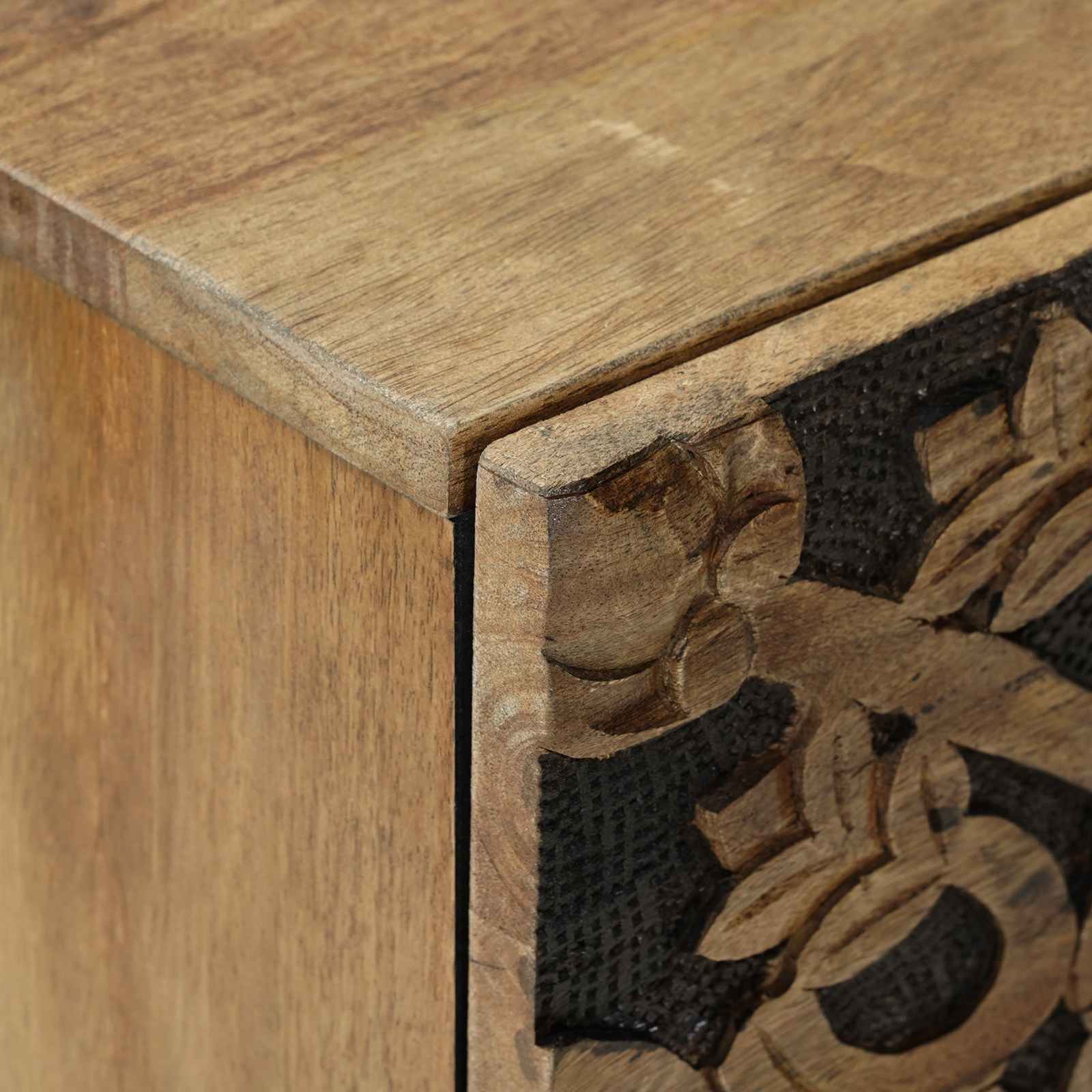 Sideboard mit Speicher Braun 80 x 33,5 x 75 cm Massivholz Mango