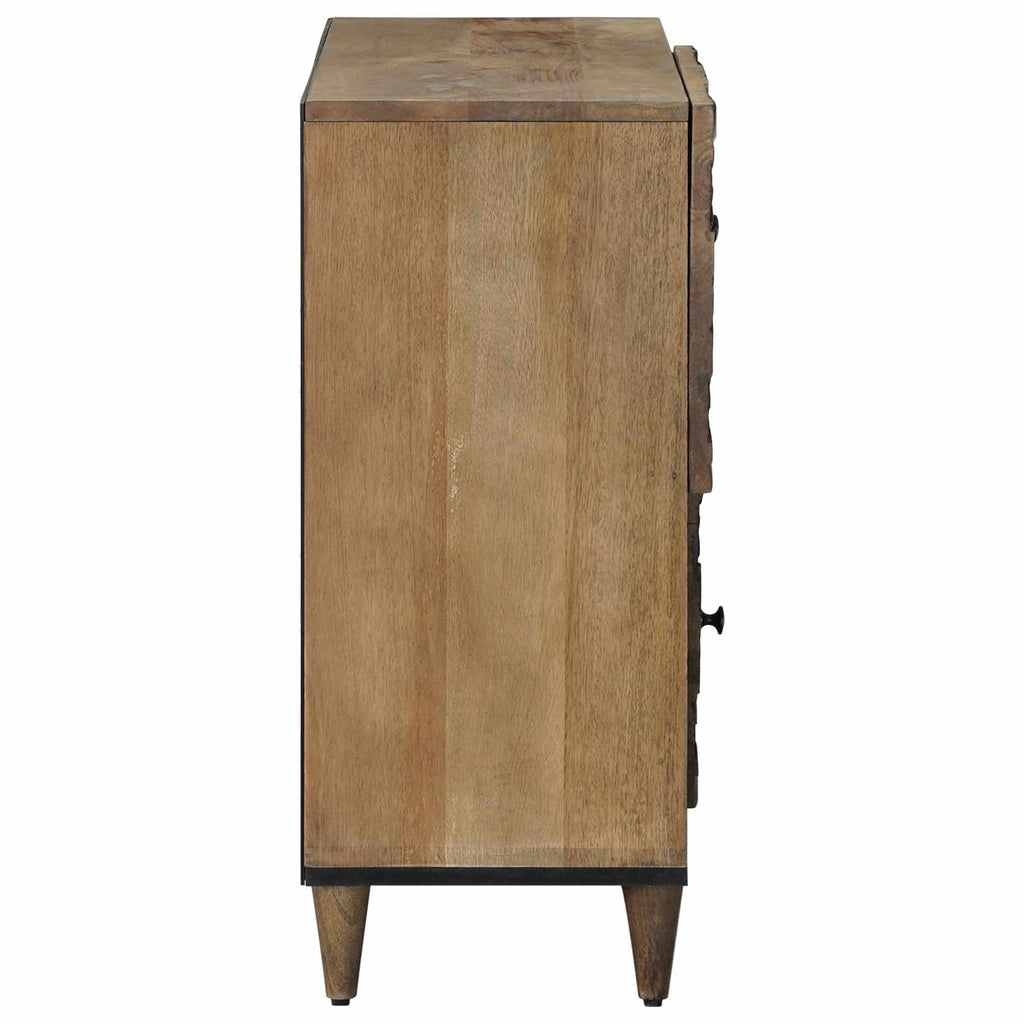Sideboard mit Speicher Braun 80 x 33,5 x 75 cm Massivholz Mango