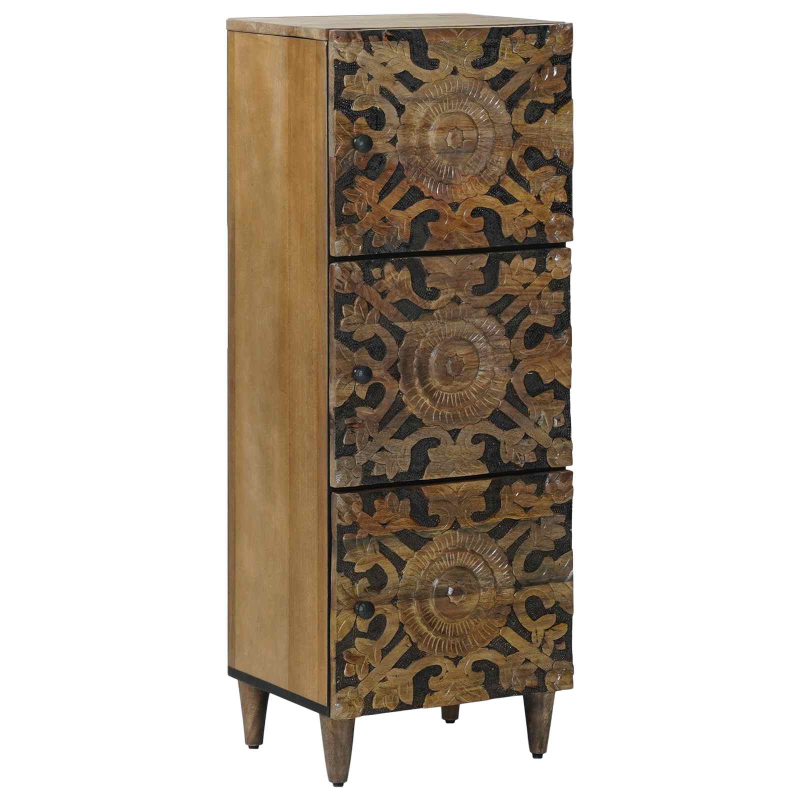 Hochschrank mit Regal Braun 40 x 33,5 x 110 cm Massivholz Mango