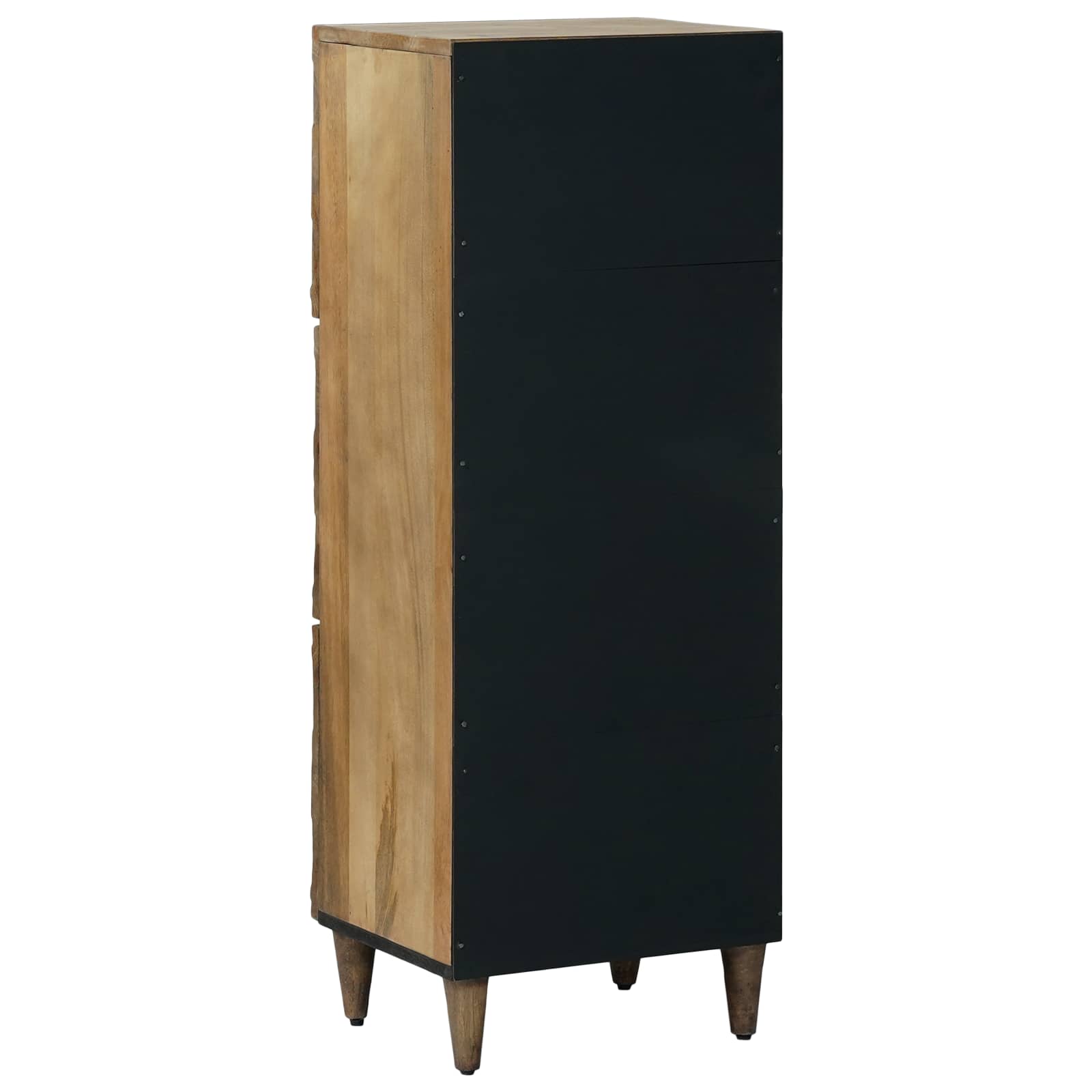 Hochschrank mit Regal Braun 40 x 33,5 x 110 cm Massivholz Mango