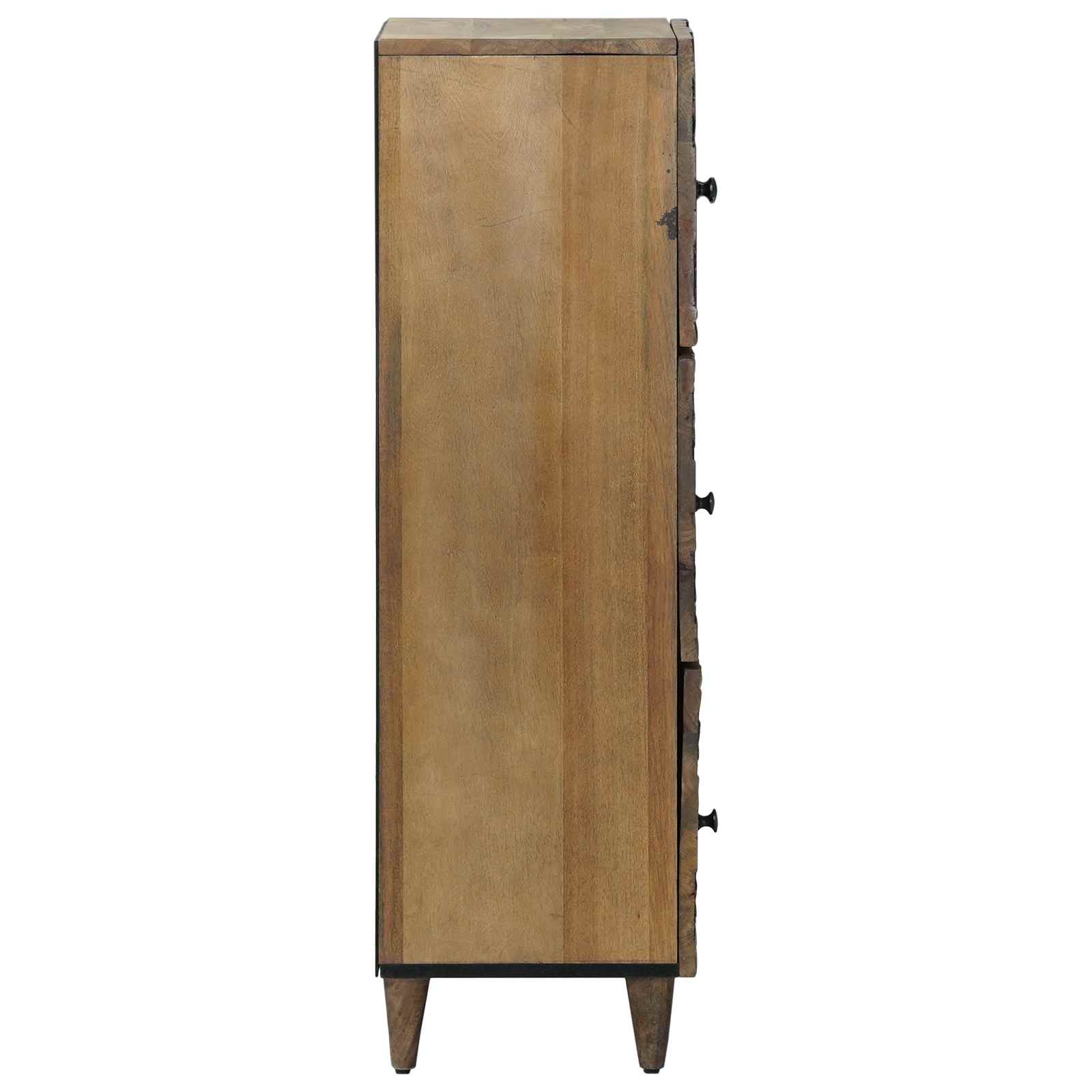 Hochschrank mit Regal Braun 40 x 33,5 x 110 cm Massivholz Mango