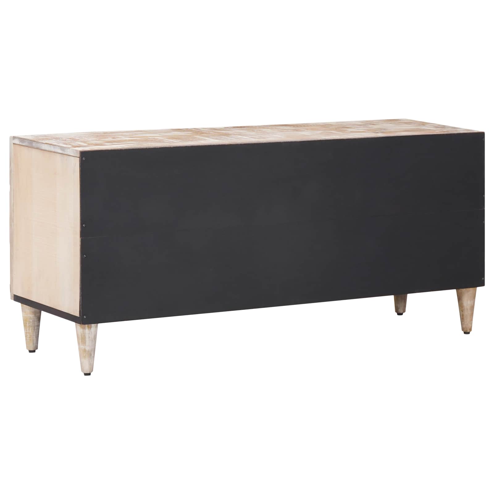 TV-Schränk Weiß 105 x 33,5 x 46 cm Massivholz Mango