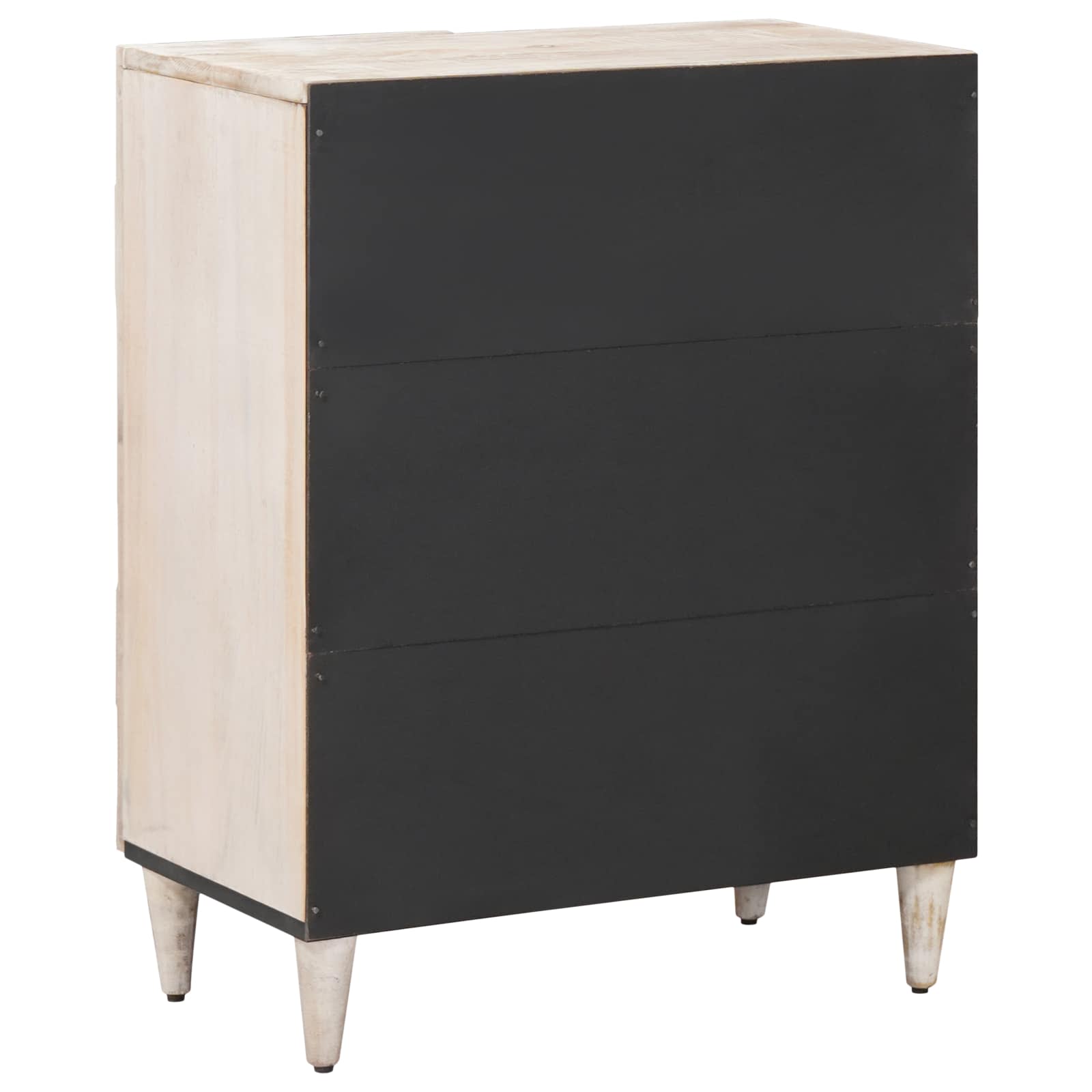 Aufbewahrungs-Sideboard Weiß 60 x 33,5 x 75 cm Massivholz Mango