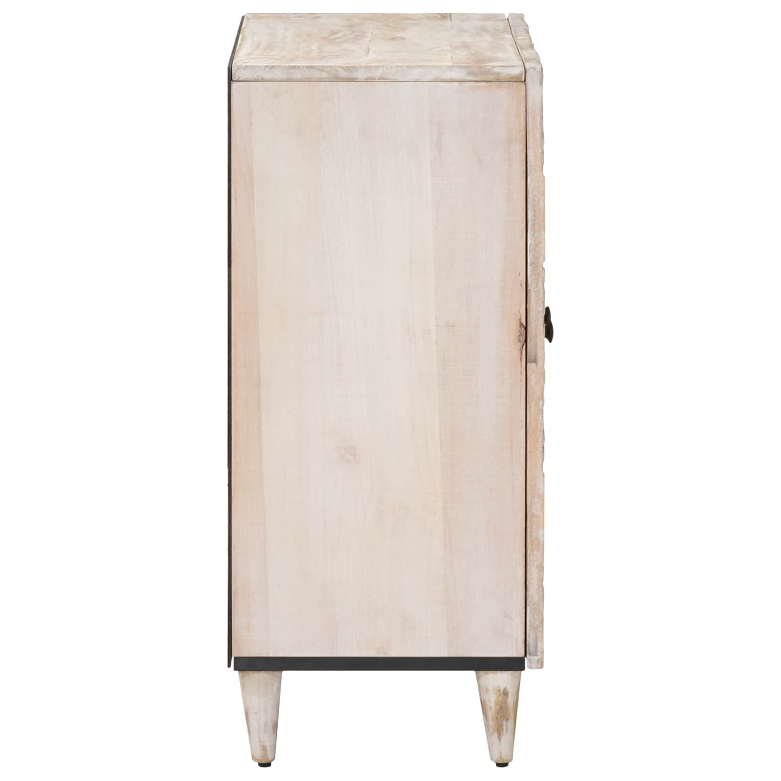 Aufbewahrungs-Sideboard Weiß 60 x 33,5 x 75 cm Massivholz Mango