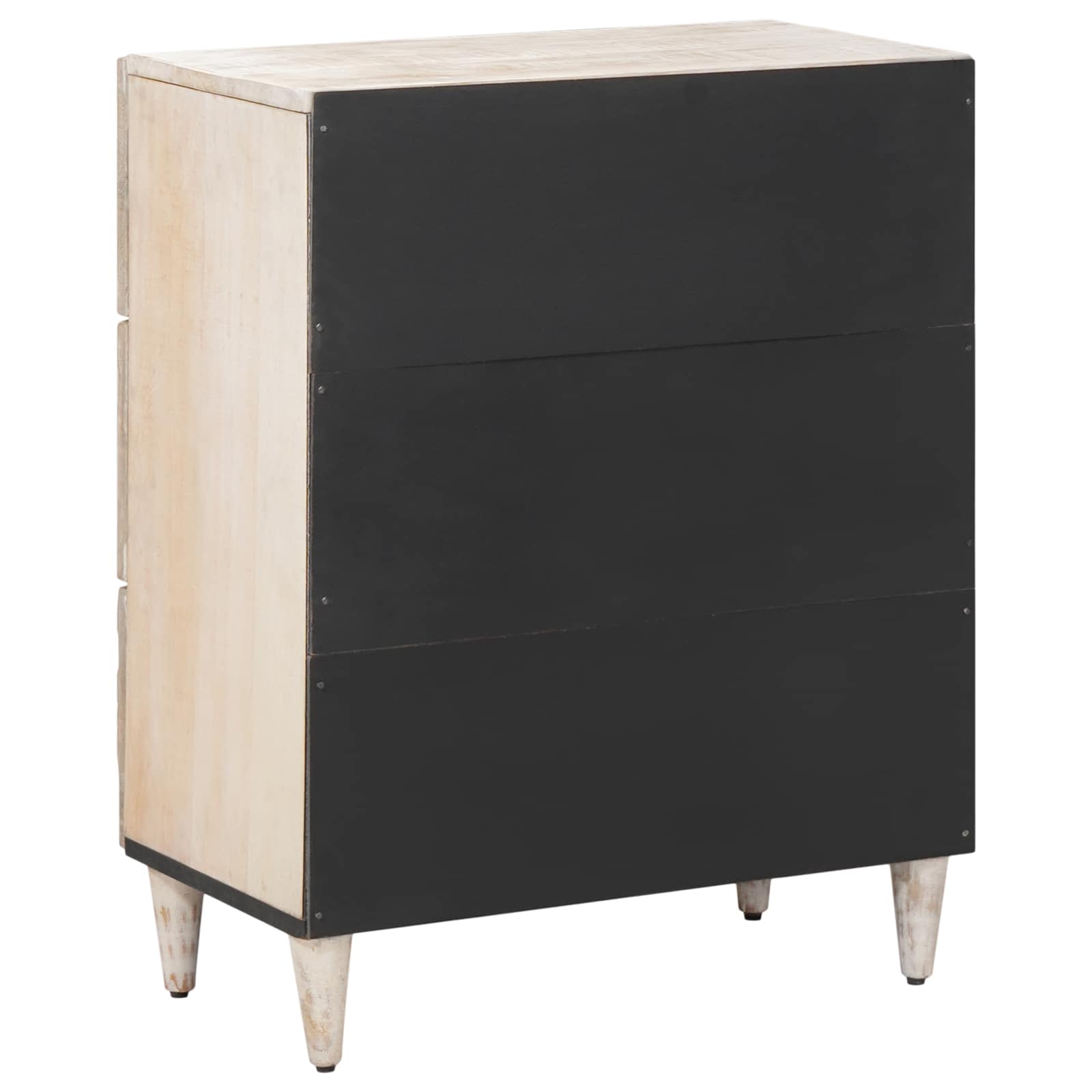 Aufbewahrungs-Sideboard Weiß 60 x 33,5 x 75 cm Massivholz Mango