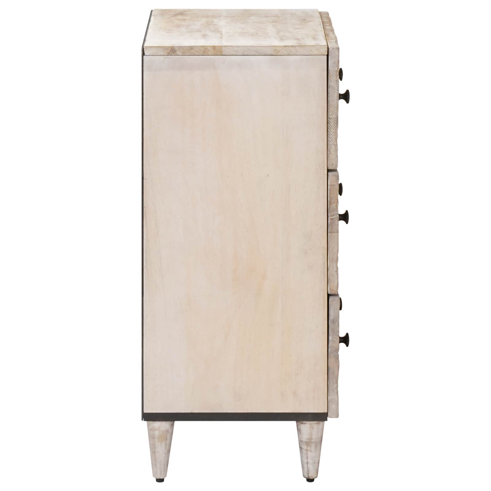Aufbewahrungs-Sideboard Weiß 60 x 33,5 x 75 cm Massivholz Mango