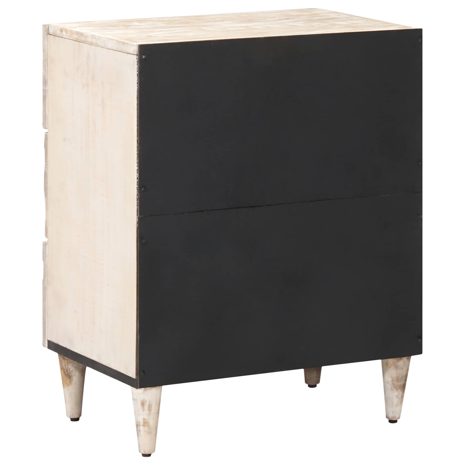 Bettkasten mit Schubladen Weiß 50 x 33 x 60 cm Massivholz Mango