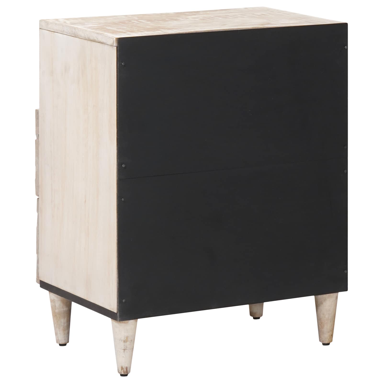 Bettkasten mit Schubladen Weiß 50 x 33 x 60 cm Massivholz Mango