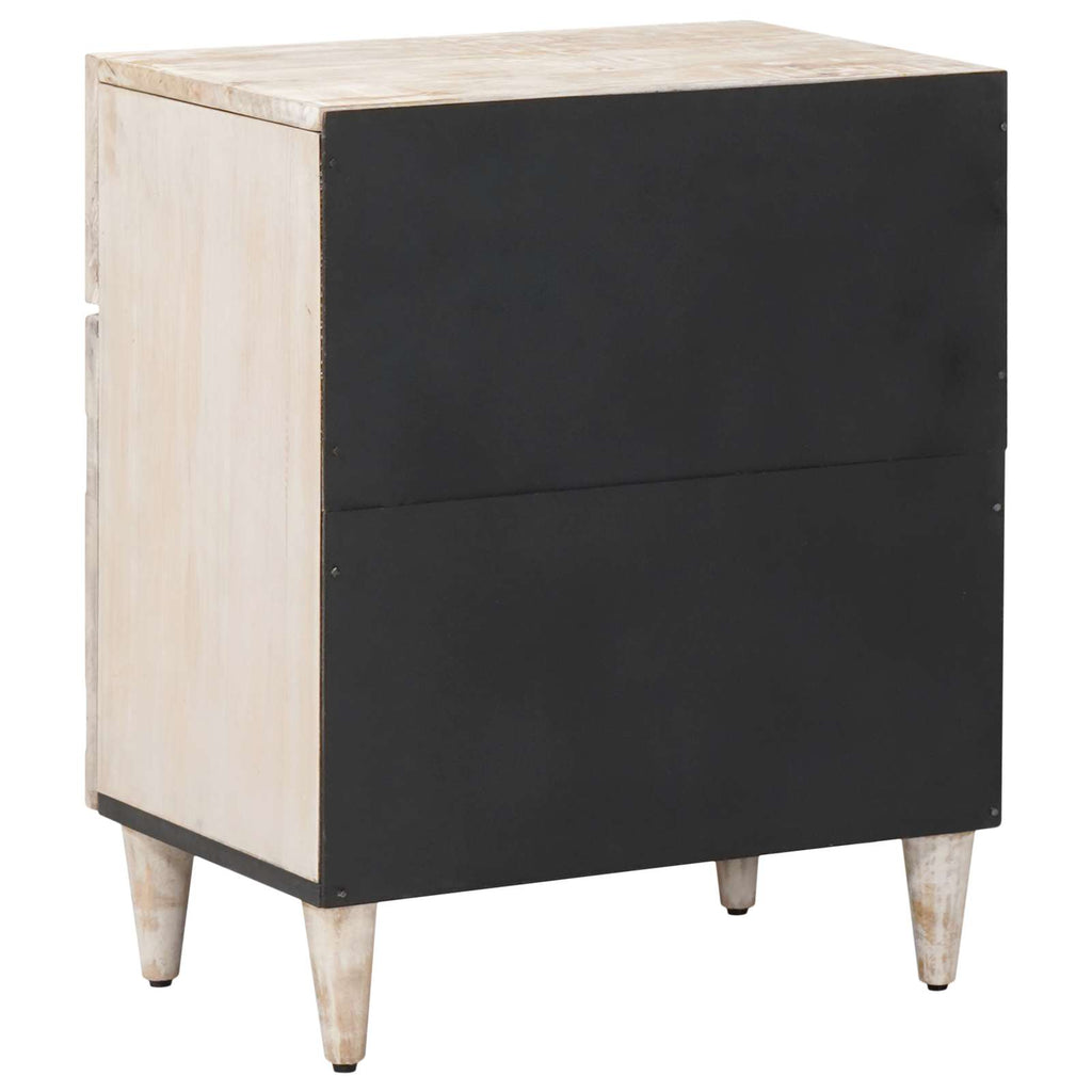 Bettkasten mit Schubladen Weiß 50 x 33 x 60 cm Massivholz Mango