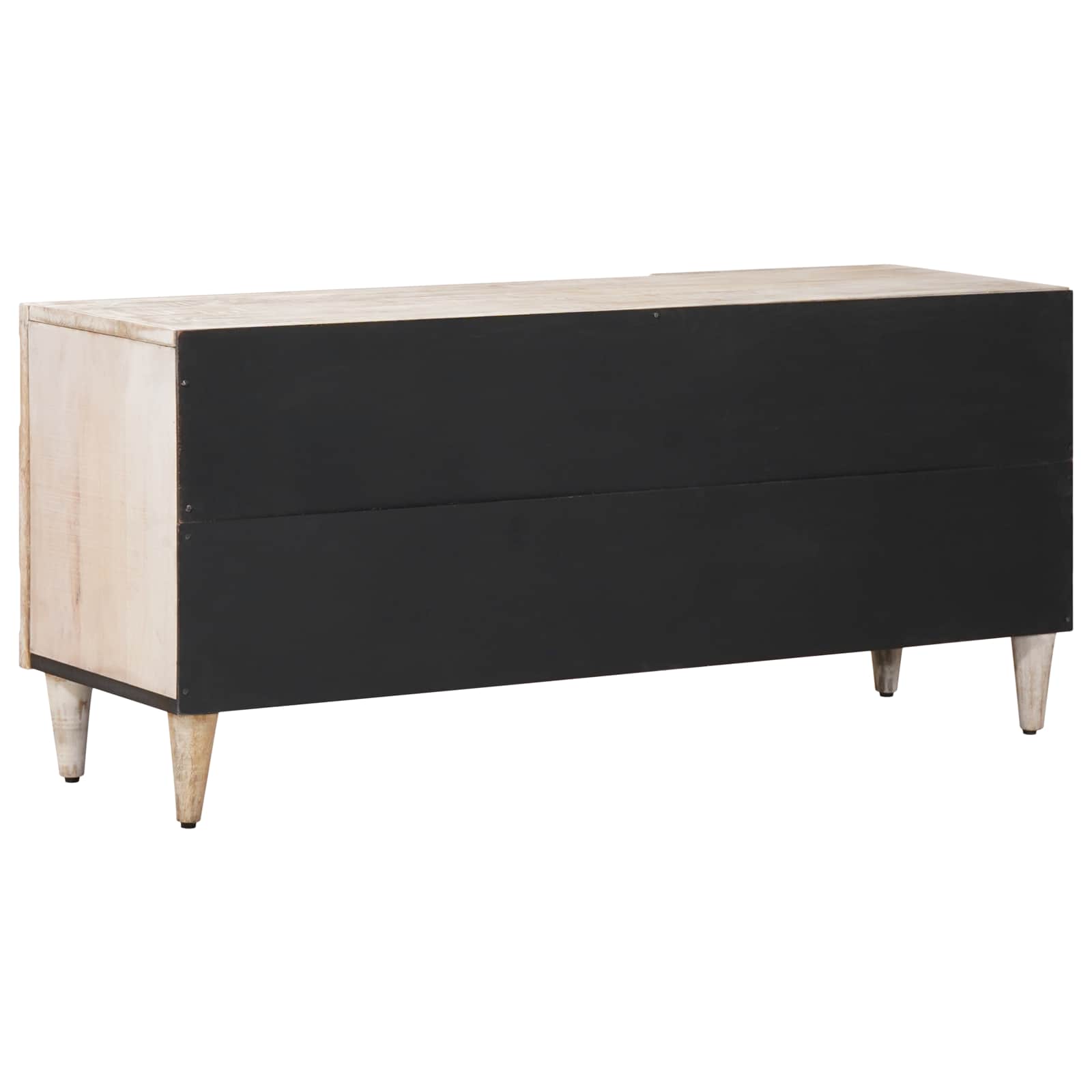 TV-Schränk mit Tür Weiß 105 x 33,5 x 46 cm Massivholz Mango