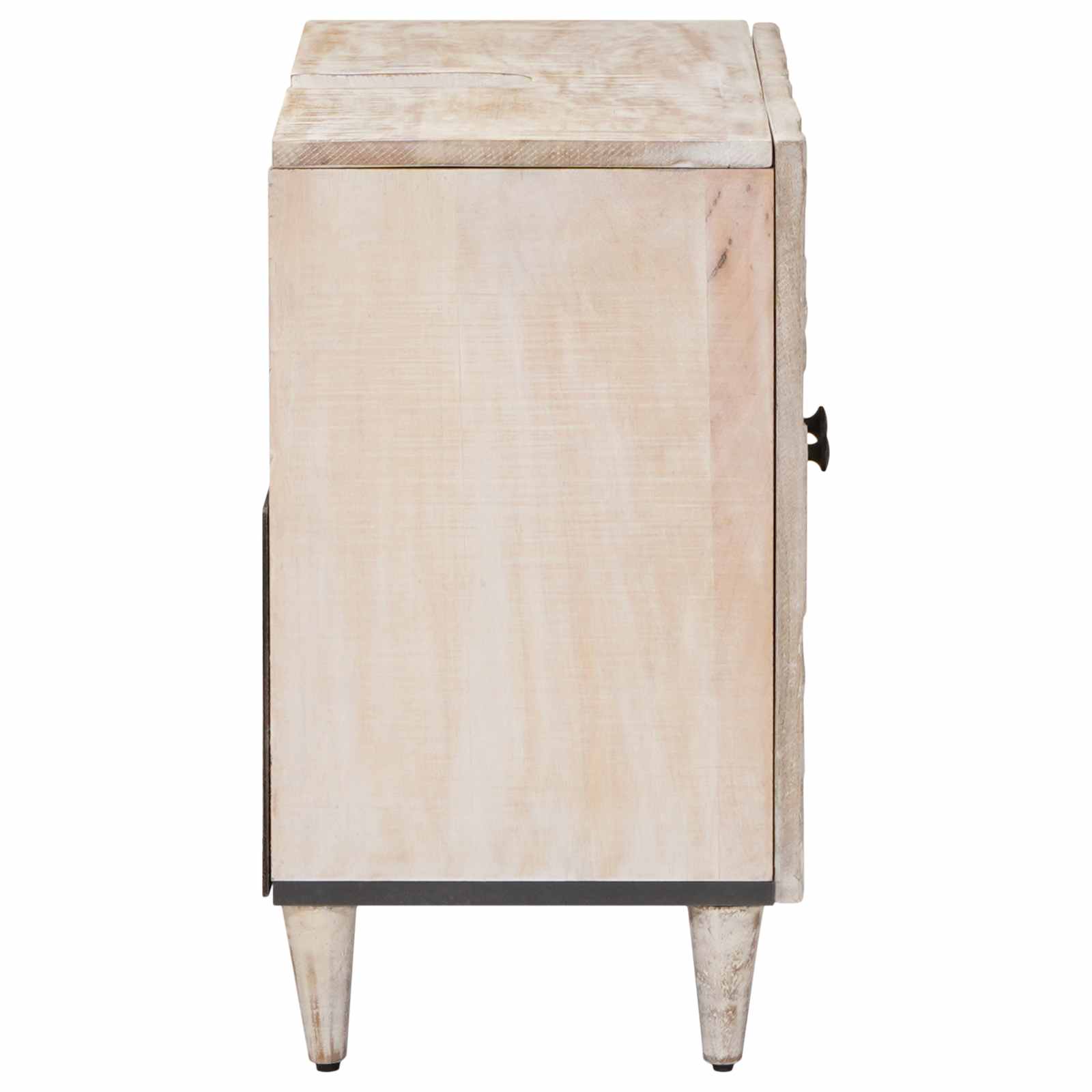 Waschbeckenschrank Weiß 62 x 33 x 58 cm Massivholz Mango
