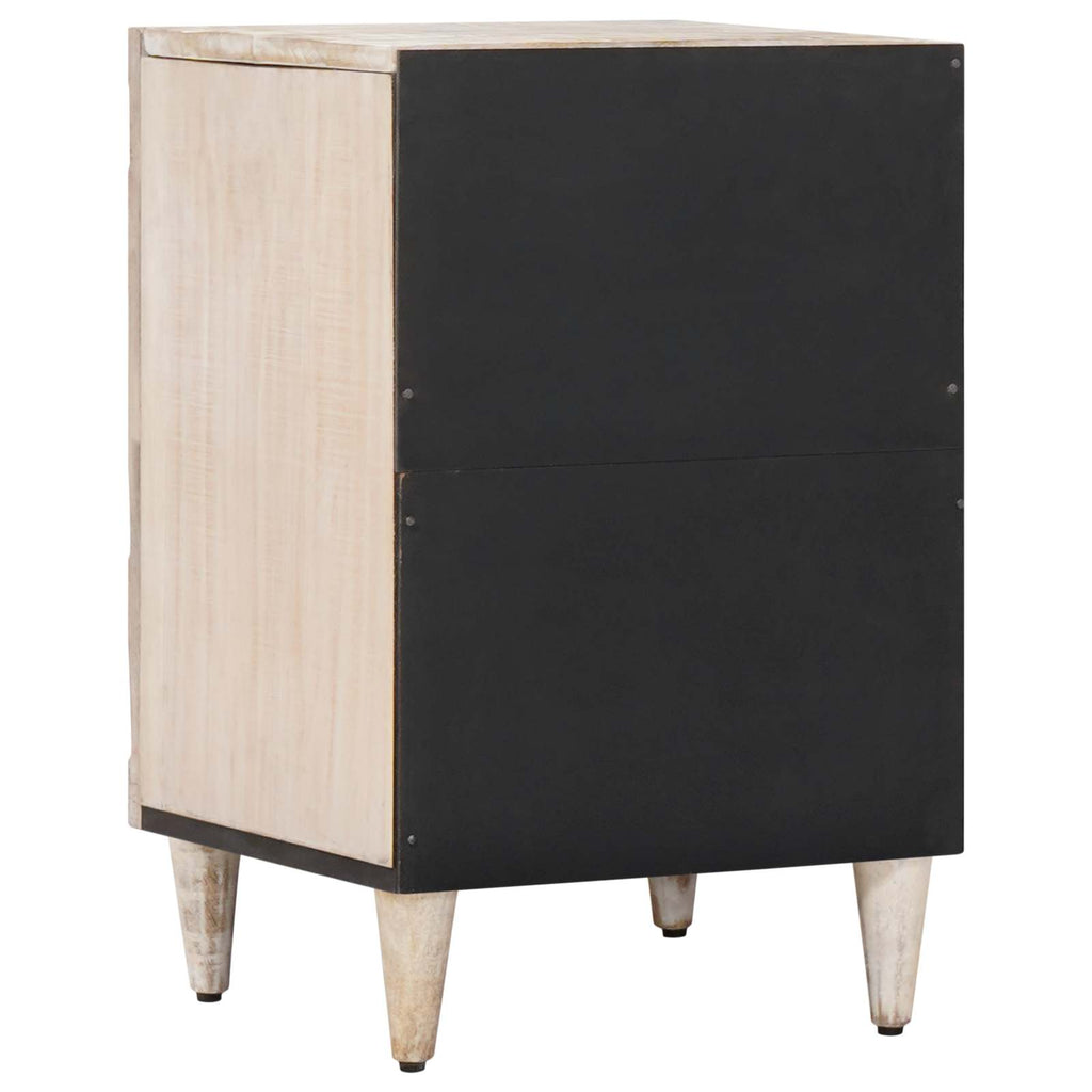 Badezimmerschrank Weiß 38 x 33,5 x 58 cm Massivholz Mango