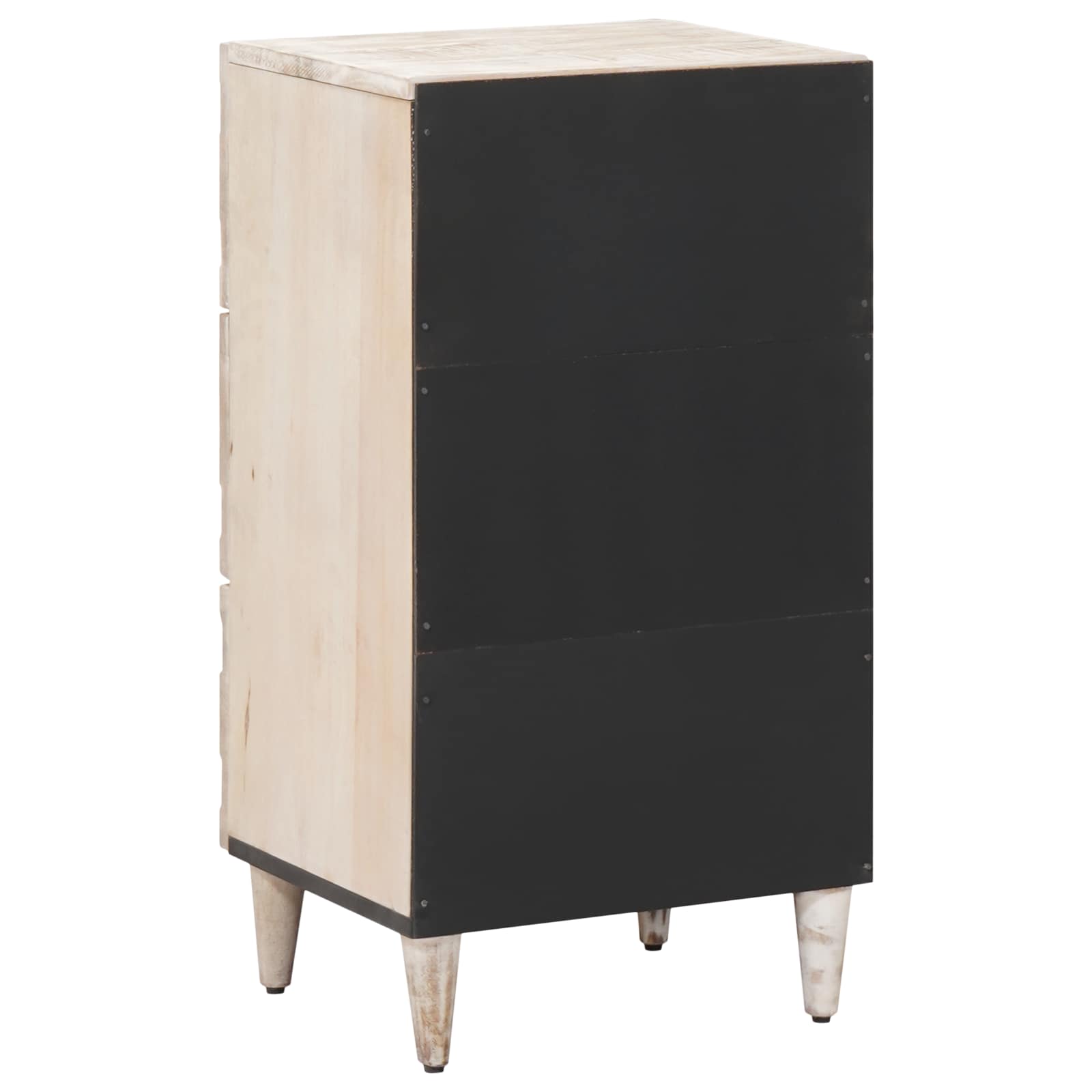 Sideboard mit Speicher Weiß 40 x 33,5 x 75 cm Massivholz Mango