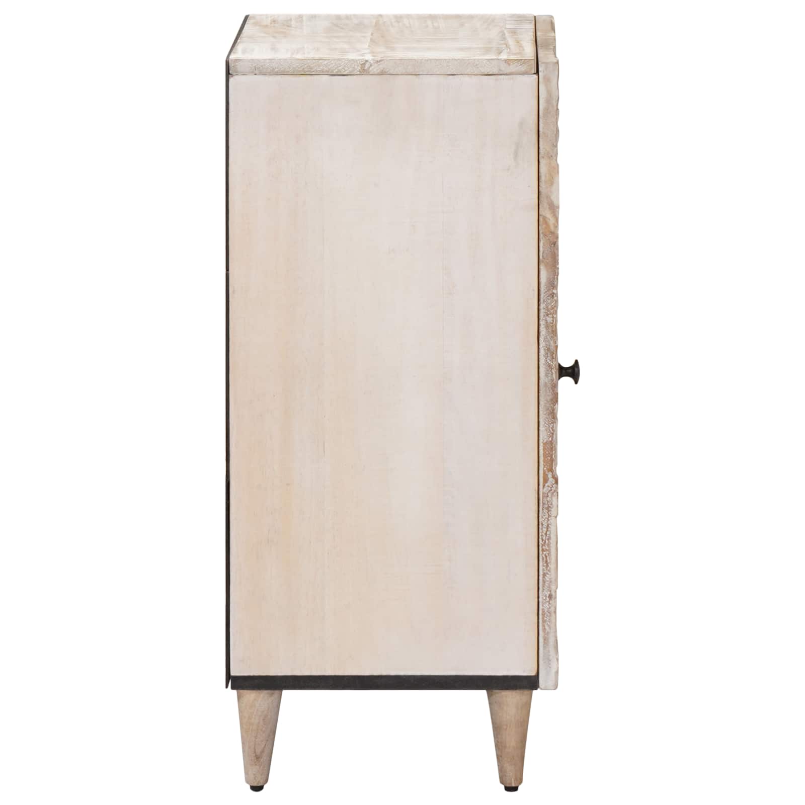 Sideboard mit Speicher Weiß 40 x 33,5 x 75 cm Massivholz Mango