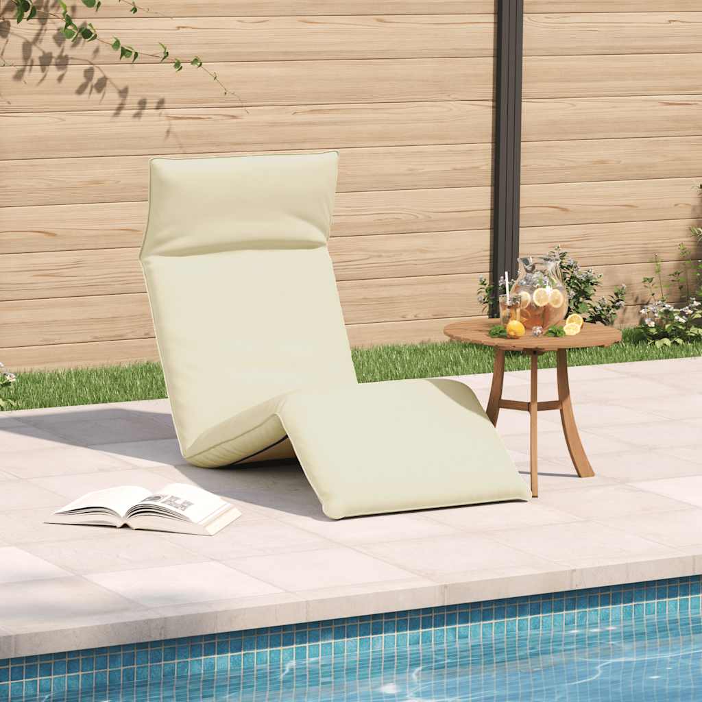 Sonnenliege Klappbar Creme 175x54x8,5 cm Oxford-Gewebe