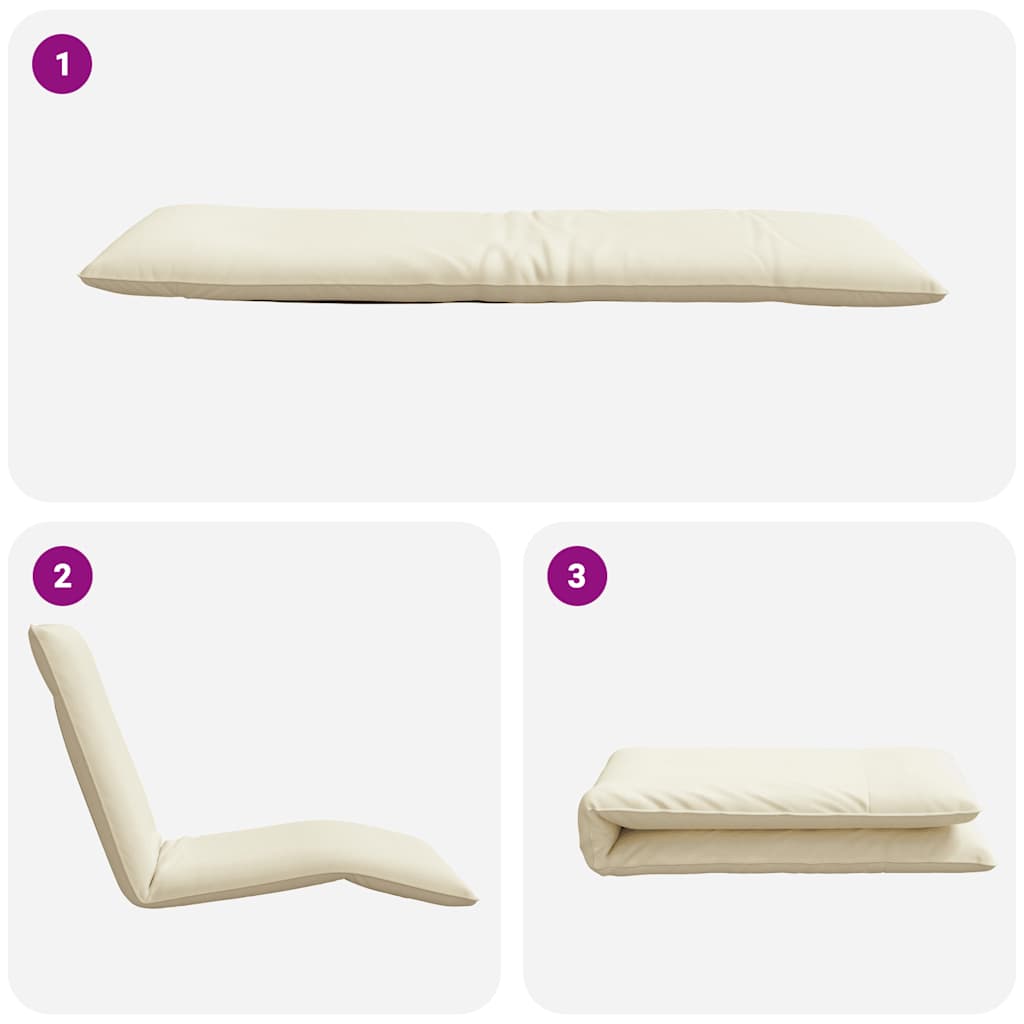 Sonnenliege Klappbar Creme 175x54x8,5 cm Oxford-Gewebe
