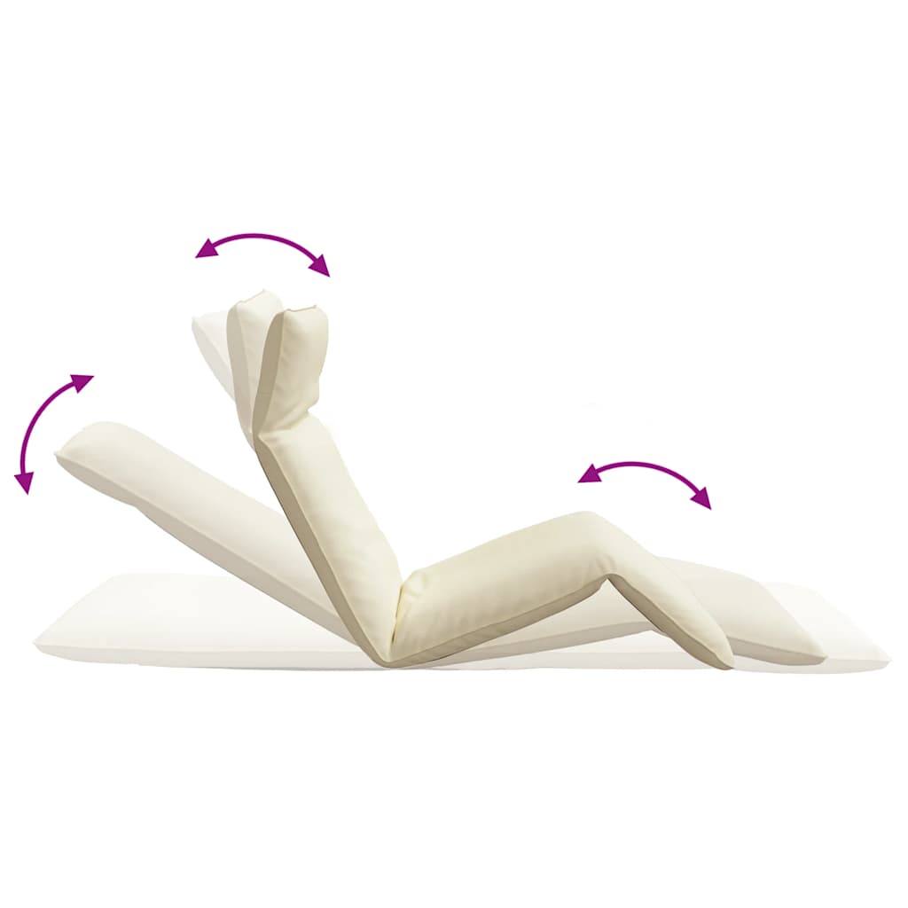 Sonnenliege Klappbar Creme 175x54x8,5 cm Oxford-Gewebe