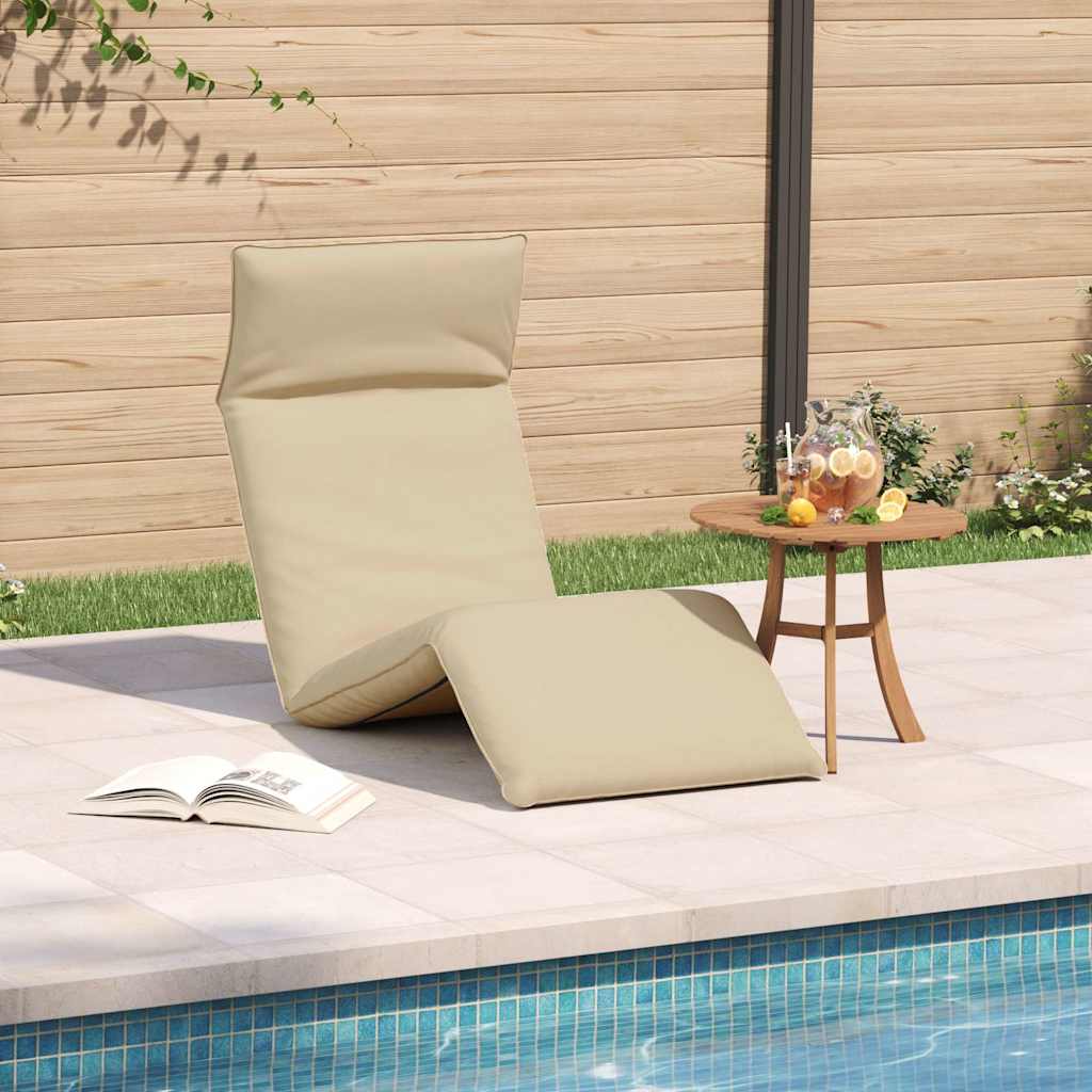 Sonnenliege Klappbar Beige 175x54x8,5 cm Oxford-Gewebe