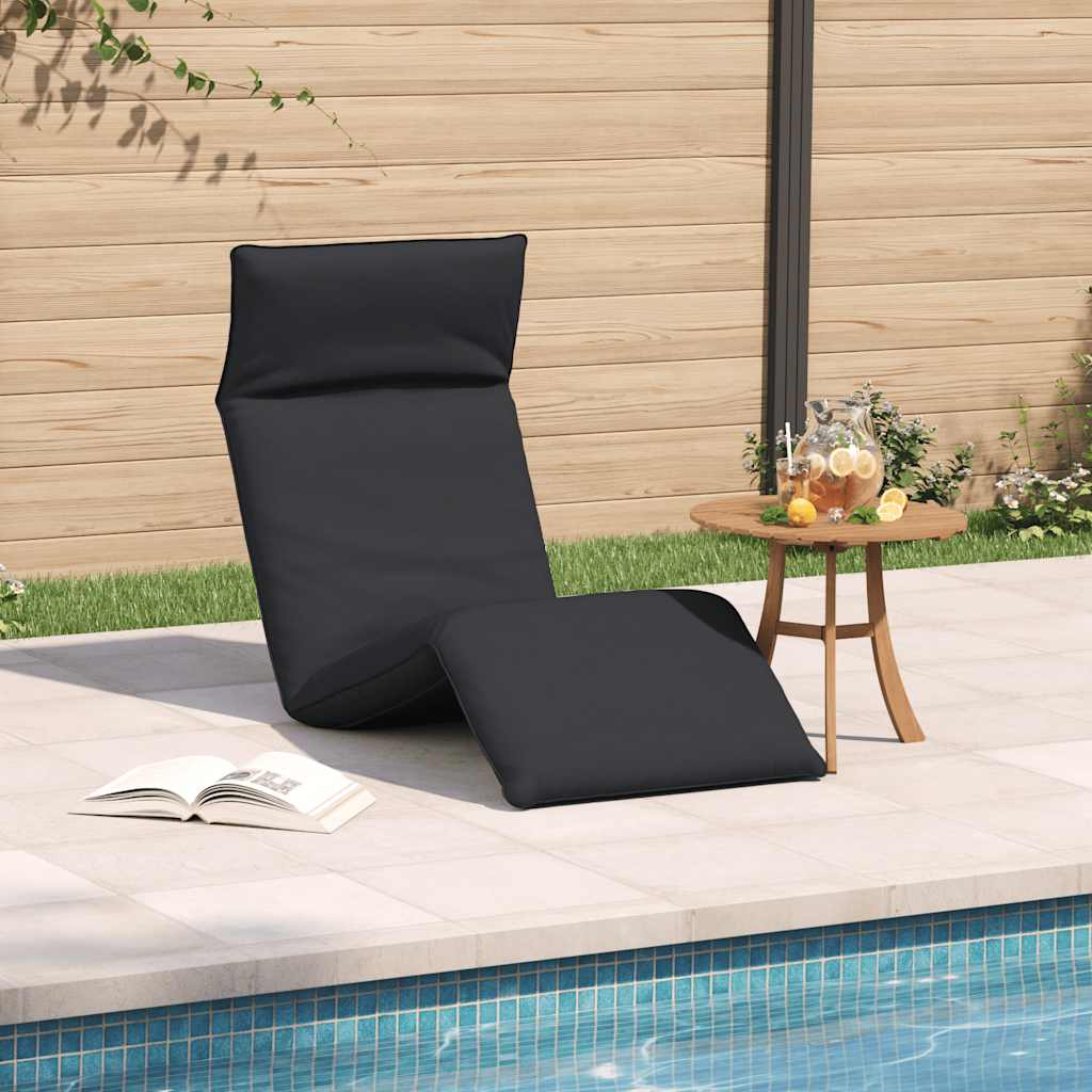 Sonnenliege Klappbar Schwarz 175x54x8,5 cm Oxford-Gewebe