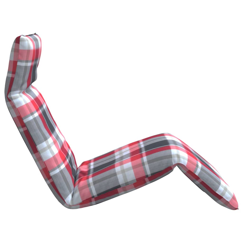 Sonnenliege Klappbar Rot Karomuster 175x54x8,5 cm Oxford-Gewebe