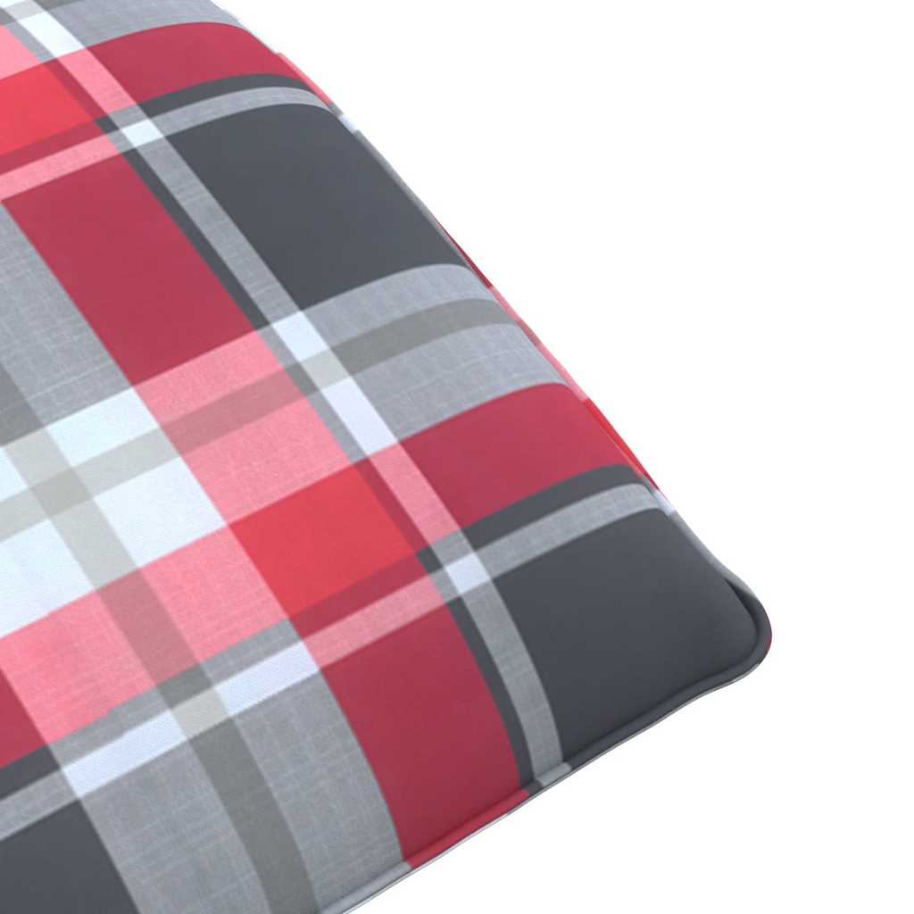 Sonnenliege Klappbar Rot Karomuster 175x54x8,5 cm Oxford-Gewebe