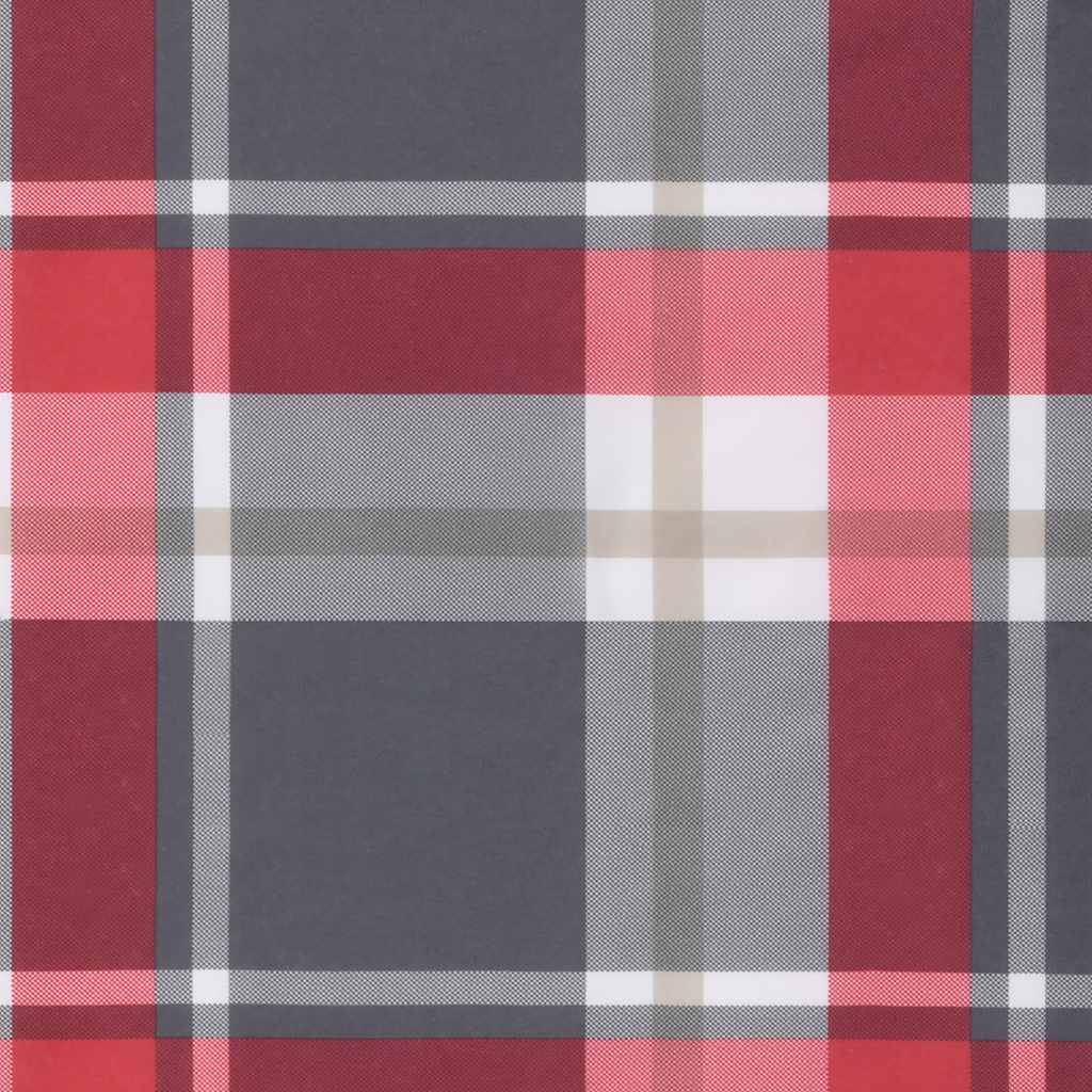 Sonnenliege Klappbar Rot Karomuster 175x54x8,5 cm Oxford-Gewebe