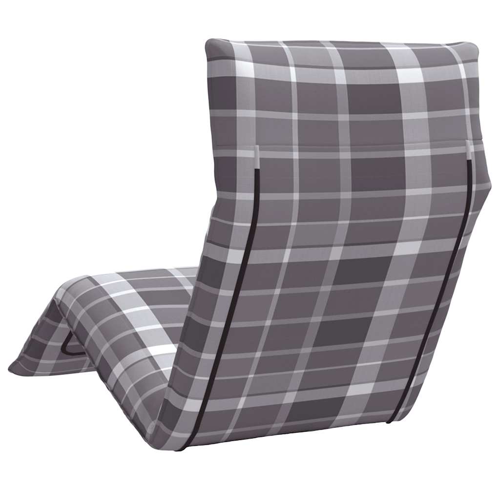 Sonnenliege Klappbar Grau Karomuster 175x54x8,5cm Oxford-Gewebe