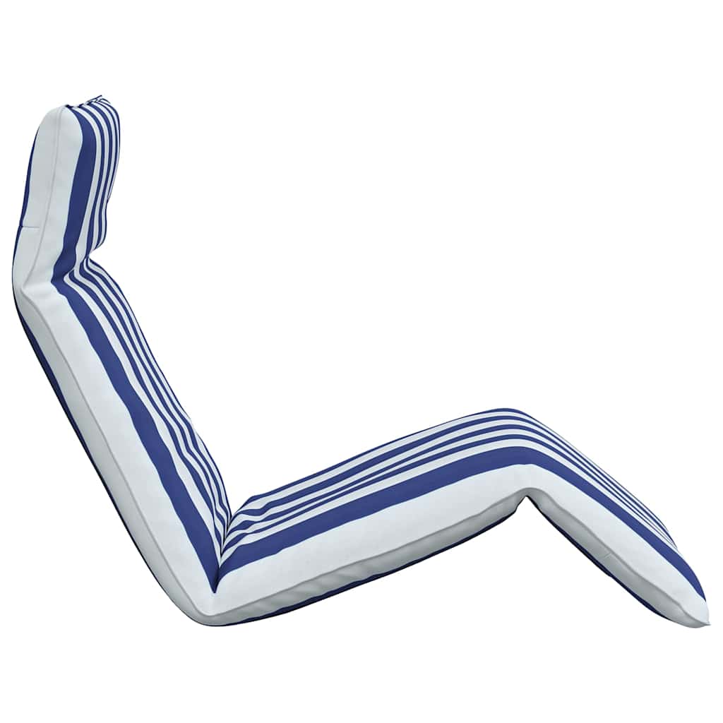 Sonnenliege Klappbar Blau und Weiß 175x54x8,5 cm Oxford-Gewebe