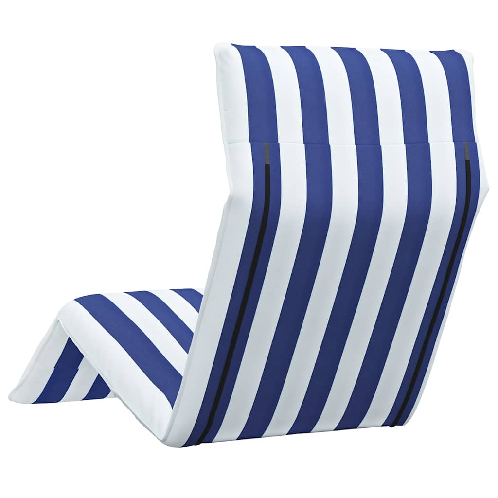 Sonnenliege Klappbar Blau und Weiß 175x54x8,5 cm Oxford-Gewebe