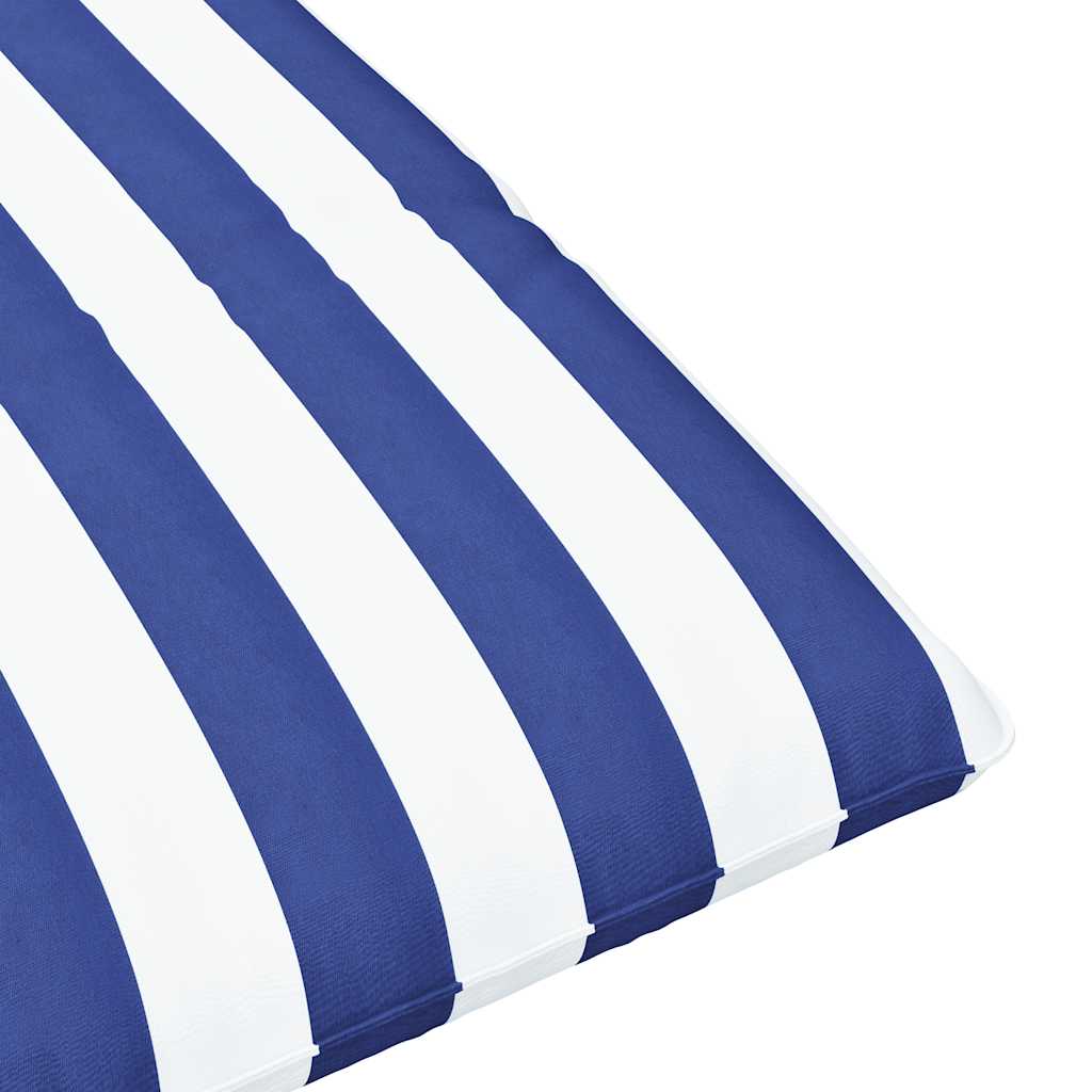 Sonnenliege Klappbar Blau und Weiß 175x54x8,5 cm Oxford-Gewebe