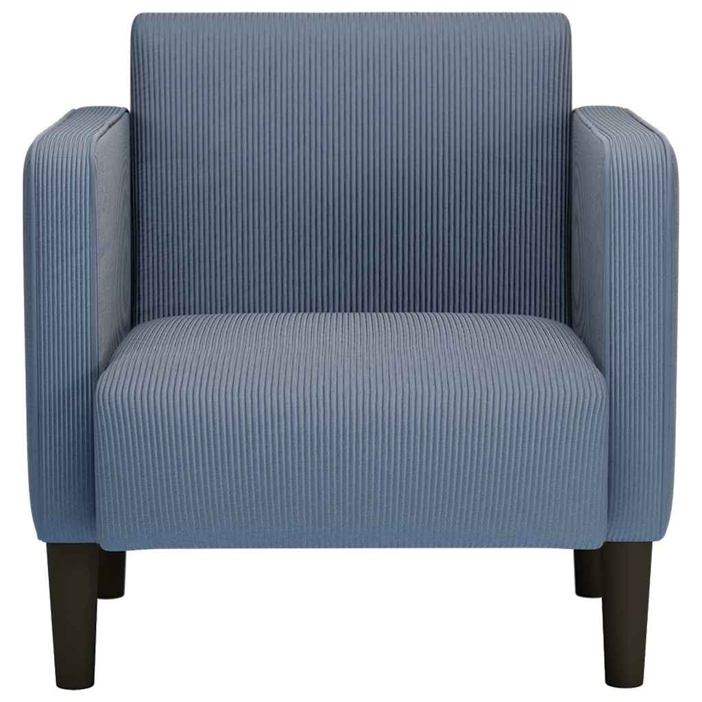 Sessel mit Armlehnen Blau 54 cm Cordstoff