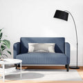 Zweisitzer-Sofa Blau 109 cm Cordstoff