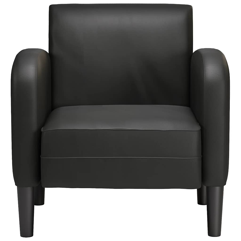 Sessel mit Armlehnen Schwarz 54 cm Kunstleder