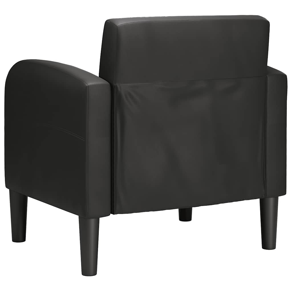 Sessel mit Armlehnen Schwarz 54 cm Kunstleder