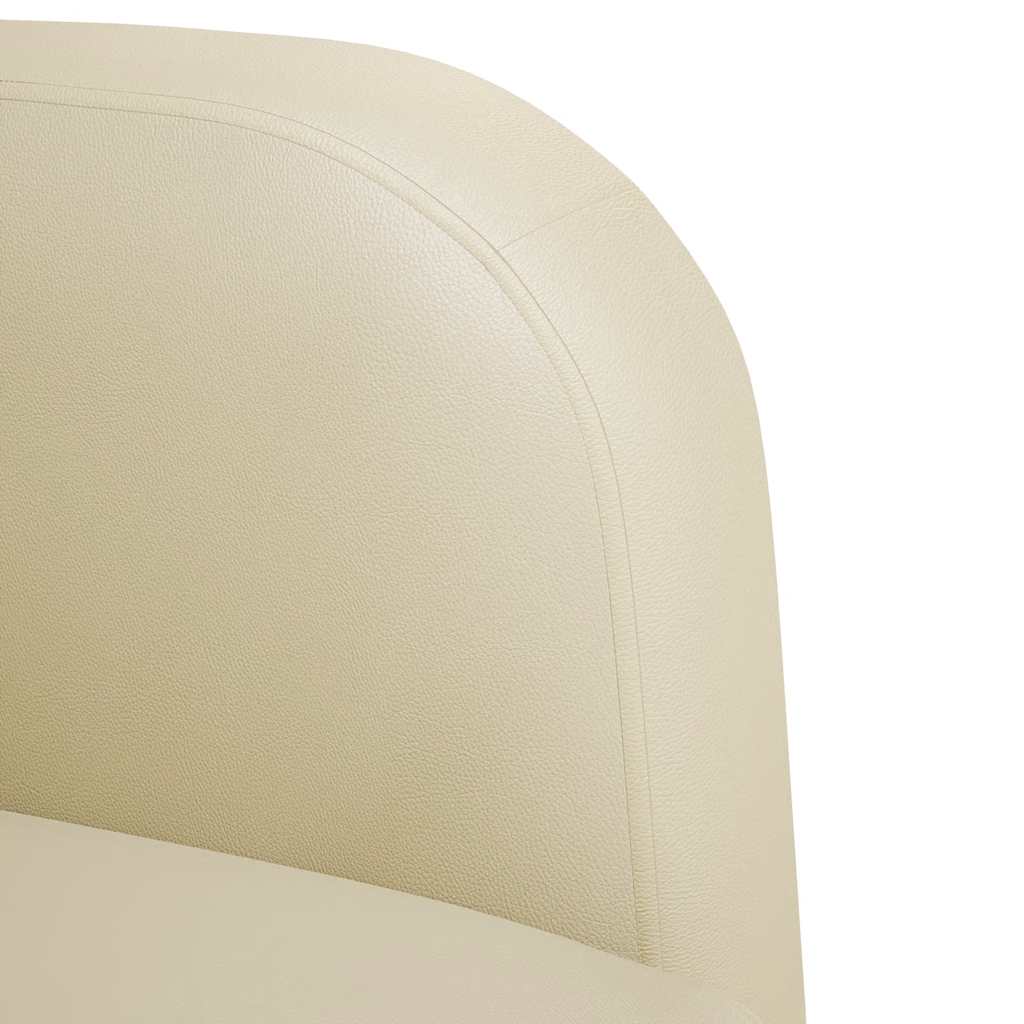Sessel mit Armlehnen Creme 54 cm Kunstleder