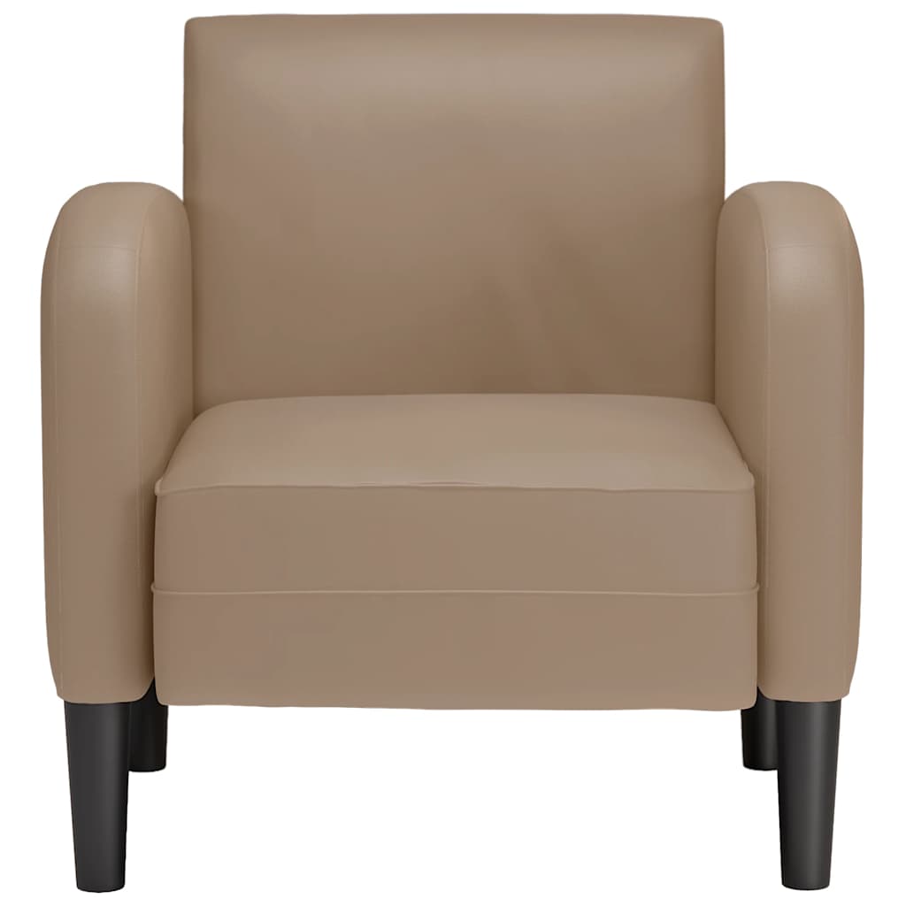 Sessel mit Armlehnen Cappuccino-Braun 54 cm Kunstleder