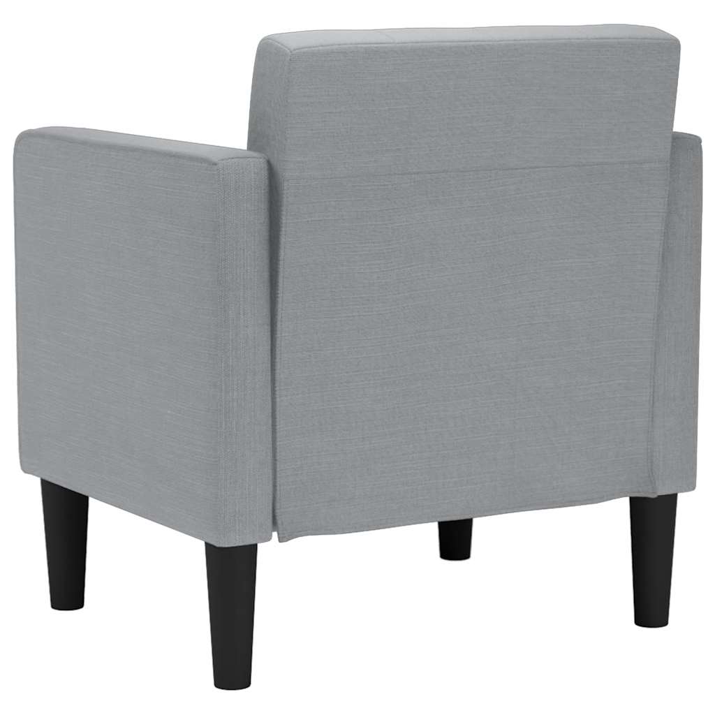 Sessel mit Armlehnen Hellgrau 53 cm Stoff