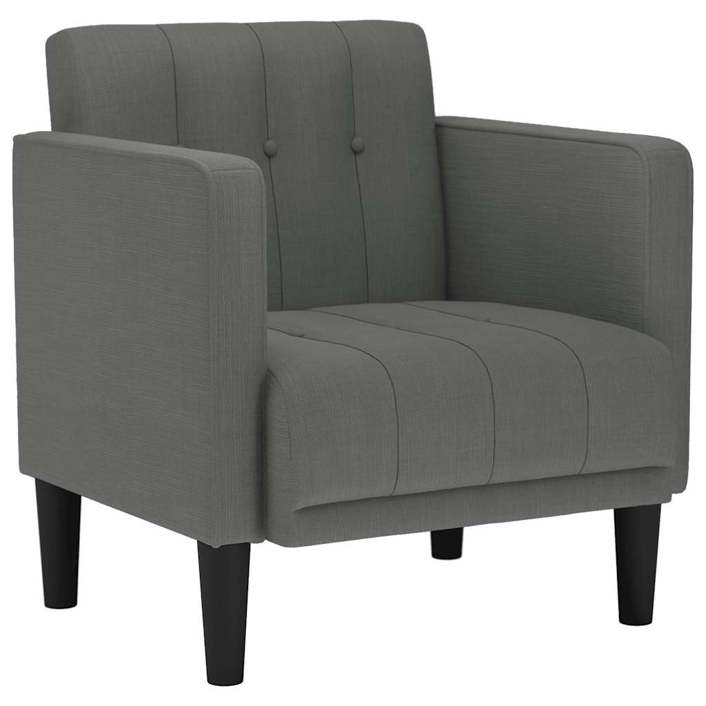 Sessel mit Armlehnen Dunkelgrau 53 cm Stoff