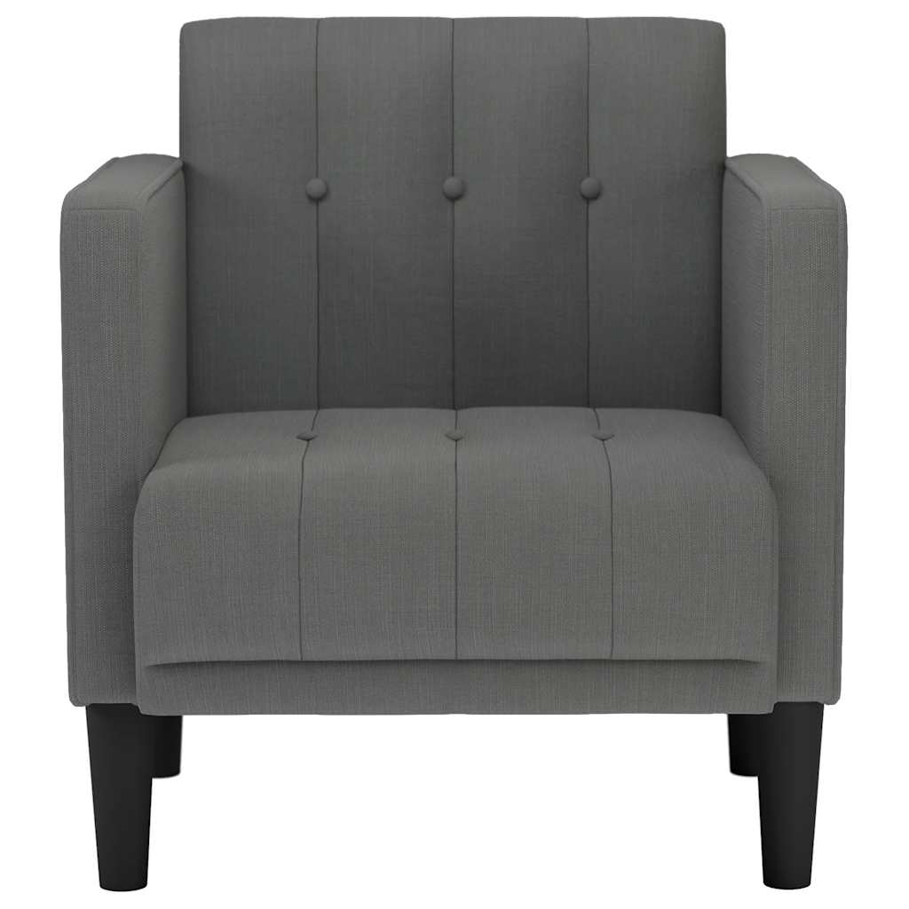 Sessel mit Armlehnen Dunkelgrau 53 cm Stoff