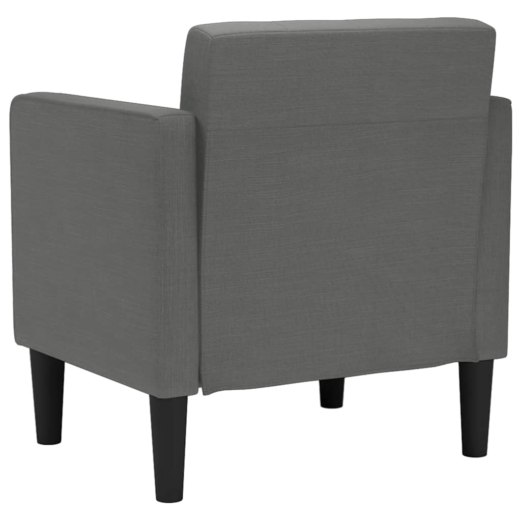 Sessel mit Armlehnen Dunkelgrau 53 cm Stoff