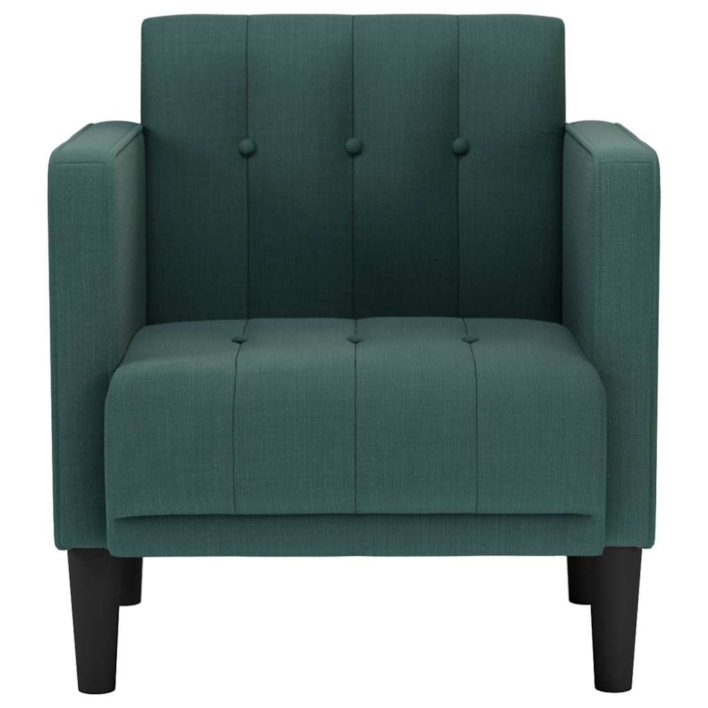Sessel mit Armlehnen Dunkelgrün 53 cm Stoff