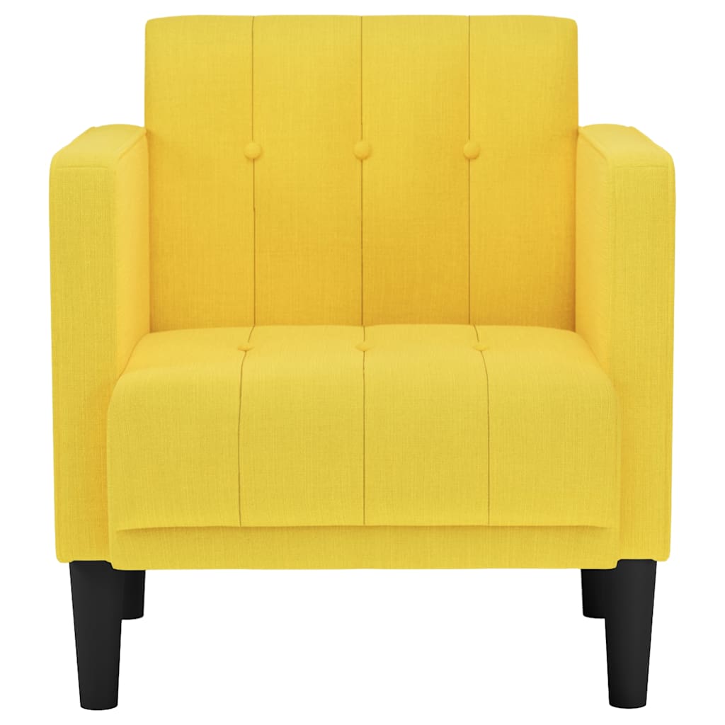 Sessel mit Armlehnen Hellgelb 53 cm Stoff