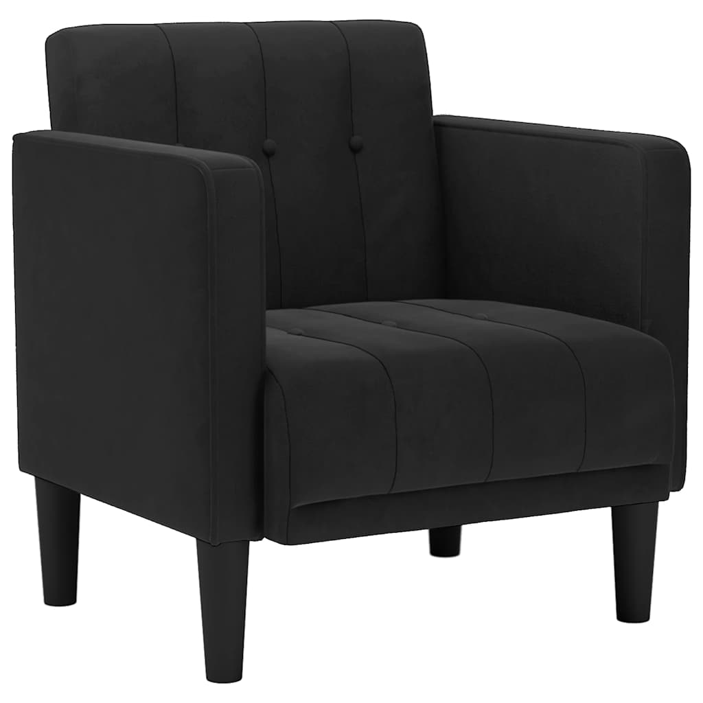 Sessel mit Armlehnen Schwarz 53 cm Samt