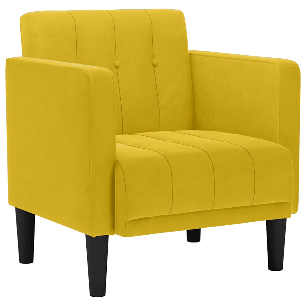 Sessel mit Armlehnen Gelb 53 cm Samt