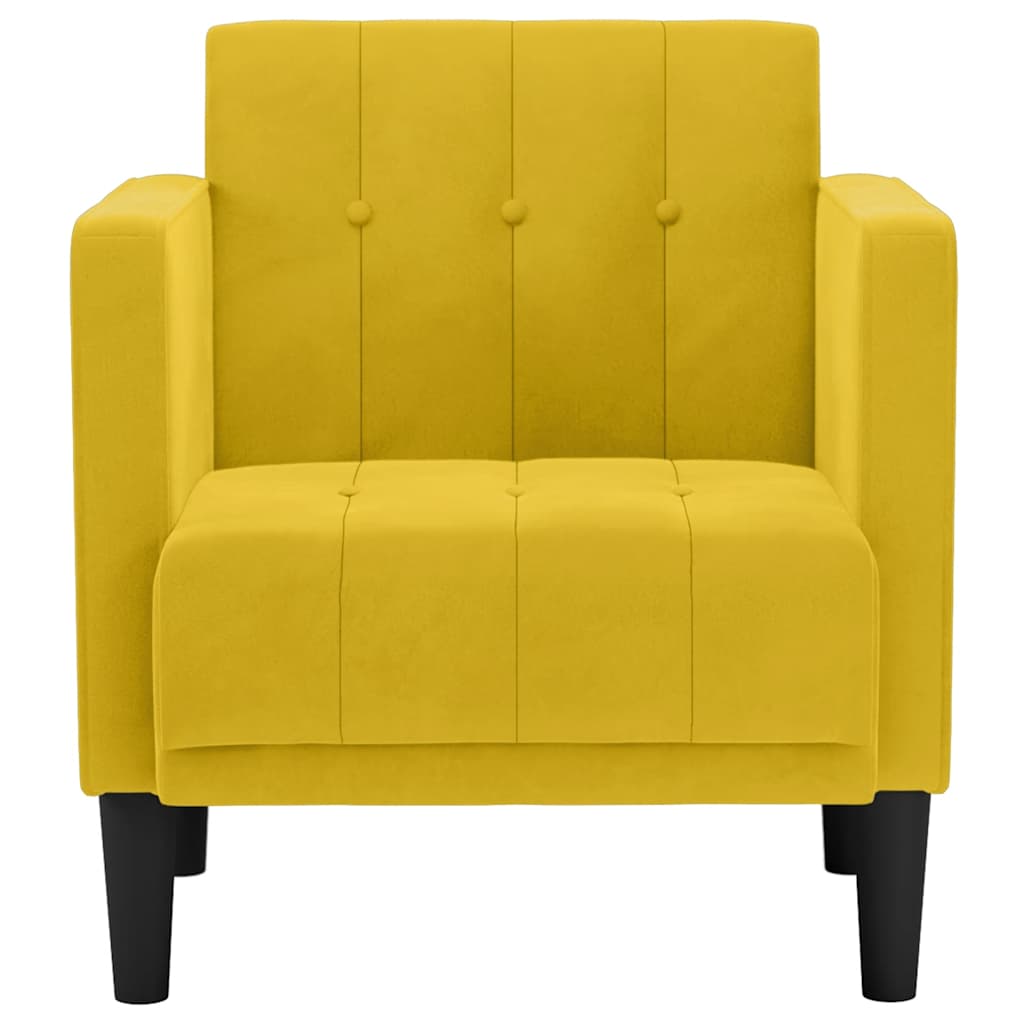 Sessel mit Armlehnen Gelb 53 cm Samt