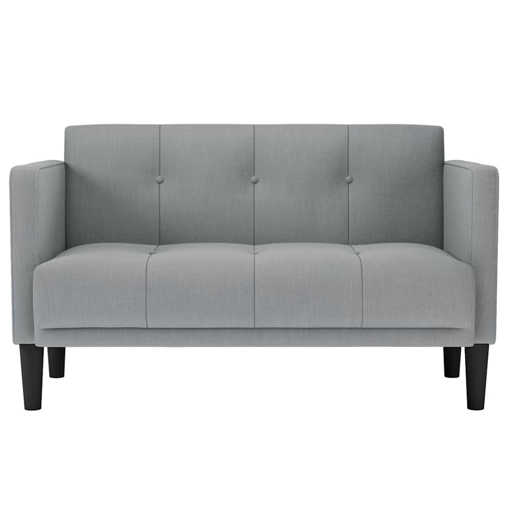 Zweisitzer-Sofa Hellgrau 111 cm Stoff