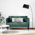 Zweisitzer-Sofa Dunkelgrün 111 cm Stoff